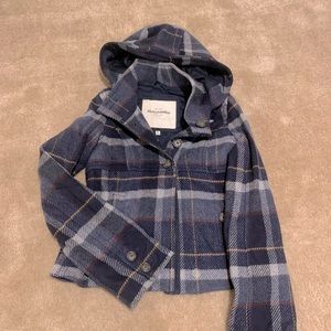 Abercrombie Kids girls flannel jacket with hood